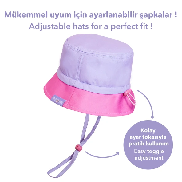 Milk&Moo Küçük Deniz Kızı Ayarlanabilir Bebek Yazlık Şapkası 0-18 Ay - 6