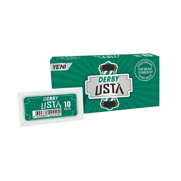Derby Usta Çift Taraflı Jilet 10X10lu Paket (100Adet Yaprak Jilet)