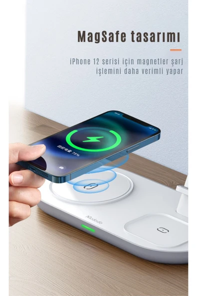 Apple Watch  Iphone  Kablosuz Şarj Kiti - Resim 4