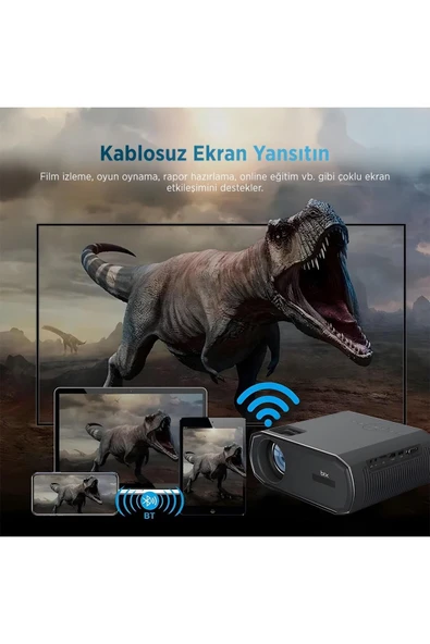 Vega III Android Projeksiyon Cihaz Full HD 1920×1080 4K Desteği 400 ANSI Lümen Wifi Bluetooth Uyumlu - 4