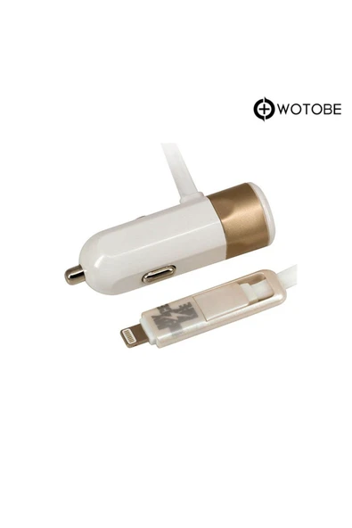 3.4 Mah Dual Usb Kablolu Turbo Araç Şarjı - Resim 2