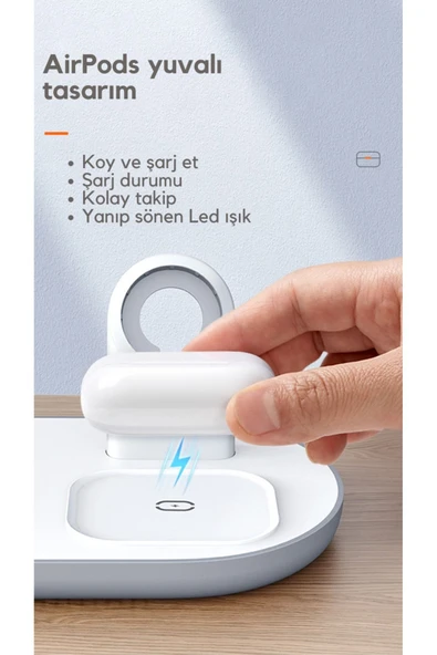 Apple Watch  Iphone  Kablosuz Şarj Kiti - Resim 5
