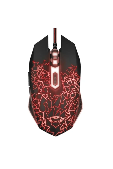 TRUST IZZA 21683 GXT 105 USB 2400 DPI SİYAH 6XBUTTONS RGB GAMING MOUSE
