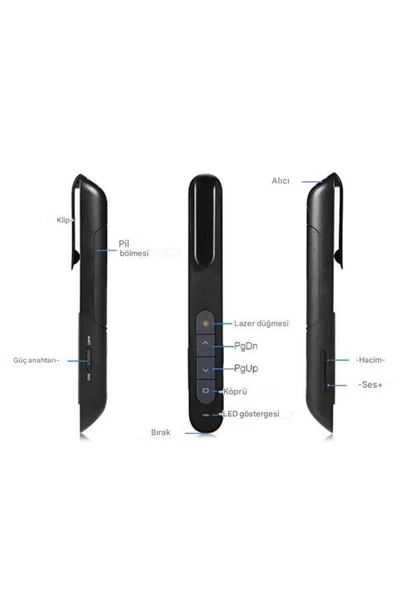 Wireless Presenter Kablosuz Lazer Kalem Sunum Kumandası - 4