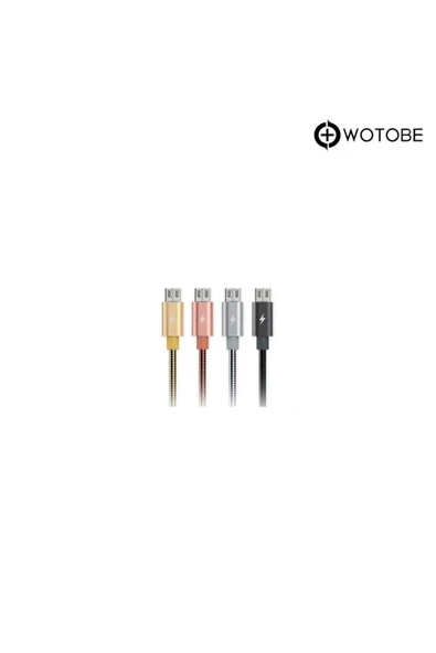 Micro Usb Çelik Spiralli Şarj Data Kablosu - Resim 2