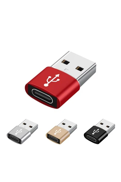 Erkek Usb To Dişi Type-c Çevirici Data Otg Adaptör Dönüştürücü ürün görseli 1