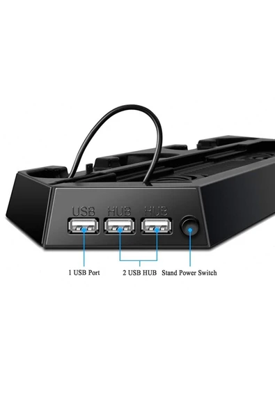 Ps4 Fat-ps4 Slim-ps4 Pro Joystick Kol Şarjlı Multifonksiyonel Fanlı Dikey Stand - 4