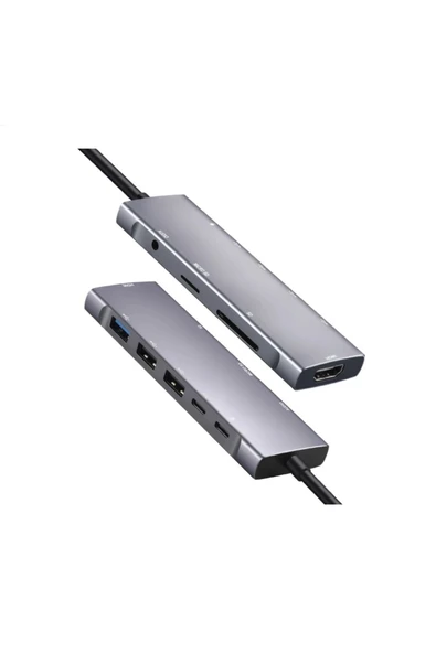 9in1 Macbook Matebook Usb 3.0 Kart Okuyucu Hdmi 4k@30hz Type-c Çevirici - 2