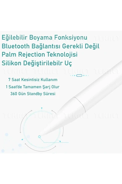 2gen Ipad Kalem Ios Çizim Stylus Dokunmatik Ekran Tablet Kalem Aktif Yüksek Hassasiyetli - 3