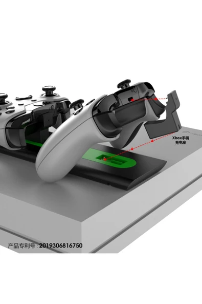 Xboxone/x/s Uyumlu Göstergeli Gamepad Için Şarj Cihazları Çift Kol Xbox Kablosuz Şarj Cihazı - Resim 3