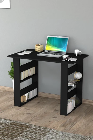 Verona Çalışma Masası Siyah - Resim 7