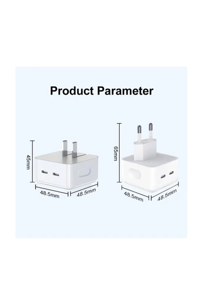 50 W Çift Usb-c Bağlantı Noktalı Güç Adaptörü - Resim 4
