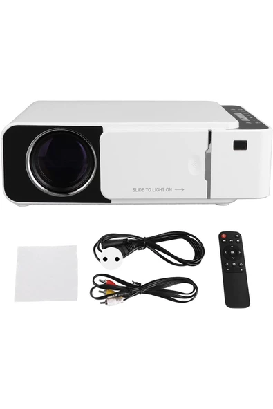 T5 1080p 4K Full HD Wifi USB/AV/HDMI/SCREENCAST Uyumlu Taşınabilir Projektör - 2