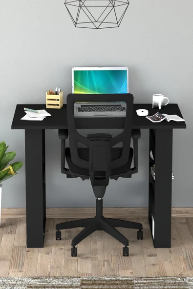 Verona Çalışma Masası Siyah - Resim 2