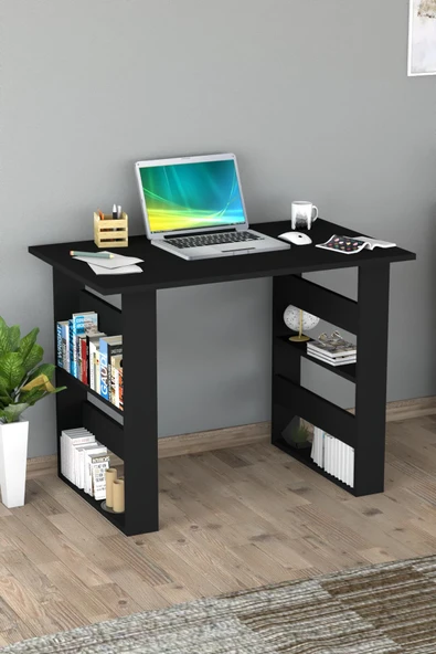 Verona Çalışma Masası Siyah - Resim 3