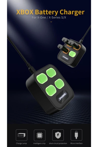 Xbox Series S X Batarya Şarj Dock + 4 Adet Pil Dahil - Resim 3