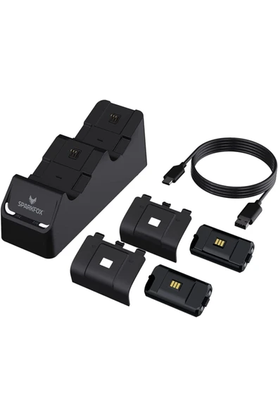 Xbox Serisi X / S Şarj Istasyonu Kontrol Cihazları Çift Kontrollü Şarj Yuvası Şarj Istasyonu - Resim 5