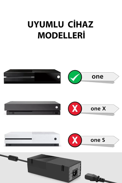 XBOX ONE Güç Adaptörü TR Priz Uyumlu 100-240 OTO VOLTAJ DESTEKLİ - 5