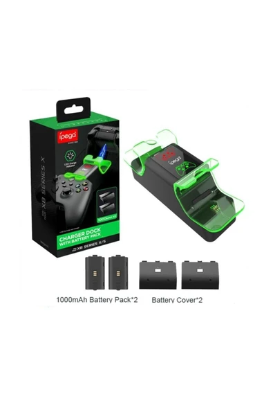 Xbox Series X/s Yüksek Kapasite 1000mah Oyun Kolu Joystick Pil Şarj Istasyonu - Resim 6