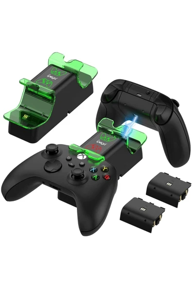 Xbox Series X/s Batarya Şarj Istasyonu Led Şarj Göstergeli Şarj Yuvası - Resim 2