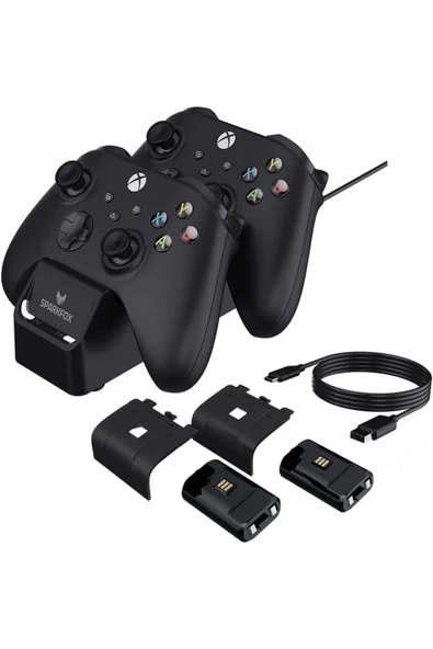Xbox Serisi X / S Şarj Istasyonu Kontrol Cihazları Çift Kontrollü Şarj Yuvası Şarj Istasyonu - Resim 4
