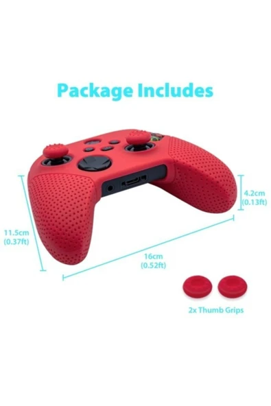Xbox Series S/x Kollara Uyumlu Silikon Kılıf Ve 2 Analog Koruyucu Set - Resim 4