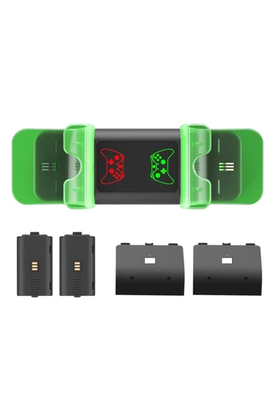 Xbs-003 Işıklı Xbox Series X Series S 1000mah Joystick Batarya Şarj Stand - 1