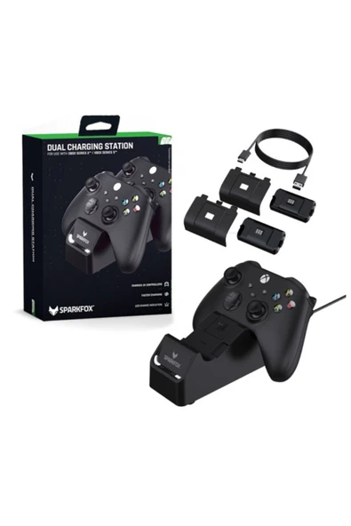 Xbox Serisi X / S Şarj Istasyonu Kontrol Cihazları Çift Kontrollü Şarj Yuvası Şarj Istasyonu - Resim 6