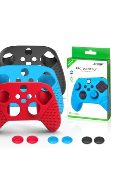 Xbox Series S/x Kollara Uyumlu Silikon Kılıf Ve 2 Analog Koruyucu Set - Resim 5