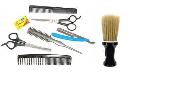 Alfa Set19 6Lı Berber Seti + Ense Fırçası