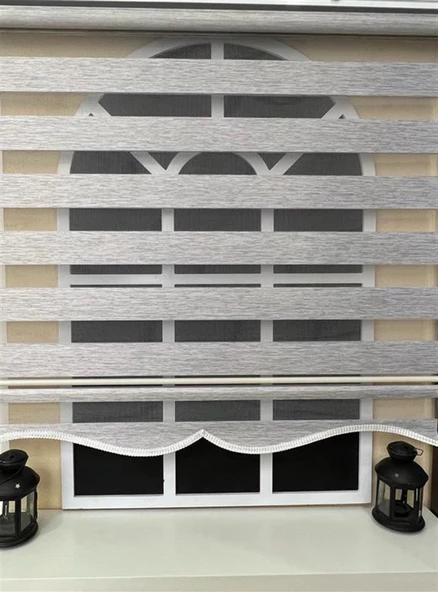 StorBurada Bambu Gri Zebra Stor Perde Alüminyum Kasalı Z-STB400V04  Gri 170 x 200 - 2