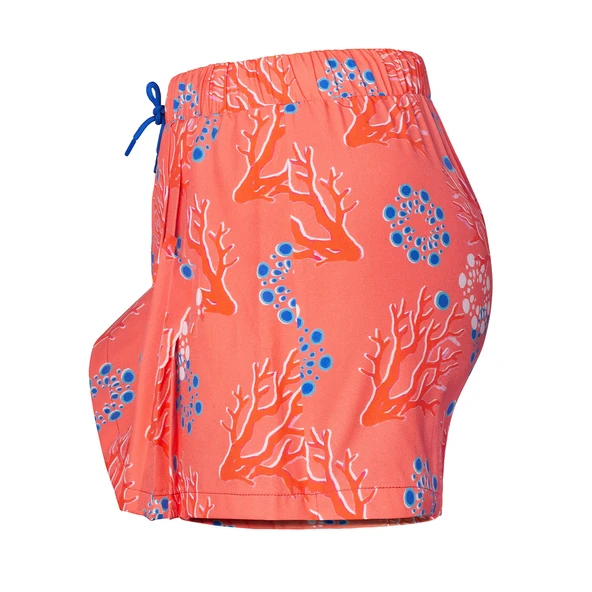 Anemoss Mercan Kadın Şort Etek – Lastikli Bel, Bağcıklı, Pembe Desenli Yazlık Skort - 3