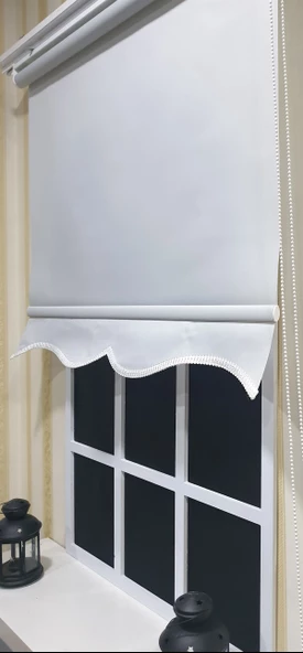 Düz Gri Stor Perde Etek Dilimli STB--5321  Gri 170 x 200