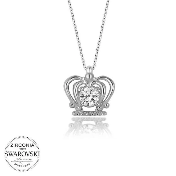 Alsepeteavm Swarovski Taşlı Gümüş Melek Bayan Kolye