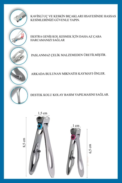 Tarko Lionesse 3418 Nasırlı Tırnak Makası Büyük Boy - Resim 3