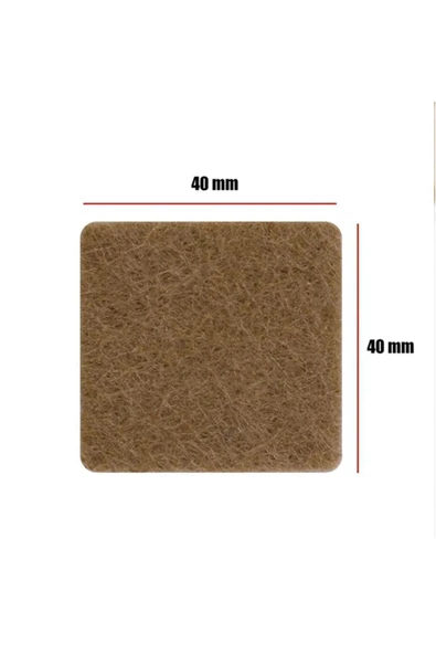 SPRENDA Yapışkanlı Mobilya Masa Sandalye Parke Zemin Ayak Koruyucu Kaydırmaz Keçesi 40x40 Mm (10'LU PAKET) - 3