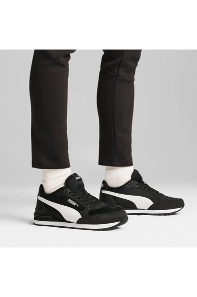 Puma ST Runner v4 Mesh 399666 01 Erkek Yürüyüş ve Koşu Ayakkabısı Siyah Beyaz 40-45 - Resim 7