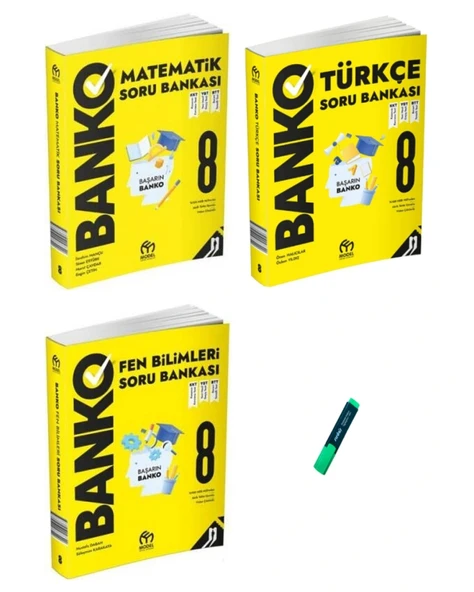 LGS 8. Sınıf Banko Serisi Matematik Türkçe ve Fen Bilimleri 3lü Set Soru Bankaları