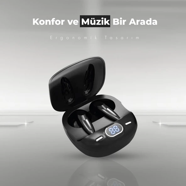 Moodix KI23J153 Bluetooth Kulakiçi Kulaklık Siyah LCD Ekranlı - 5