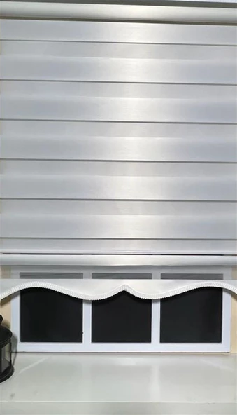 StorBurada Zebra Stor Perde Beyaz Etek Dilimli STB-400-V01 Beyaz 150 x 200 - 4