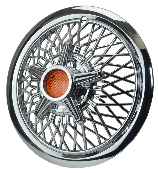 Jant Kapağı Kırılmaz Telli Yıldız Fırfırlı Turuncu 12" ABS Krom Paslanmaz 4'lü (TAKIM OLARAK) - 3