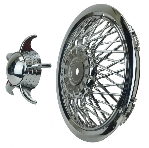 Jant Kapağı Kırılmaz Telli Ahtapot Fırfırlı 13" ABS Krom Paslanmaz 4'lü (TAKIM OLARAK) - Resim 4