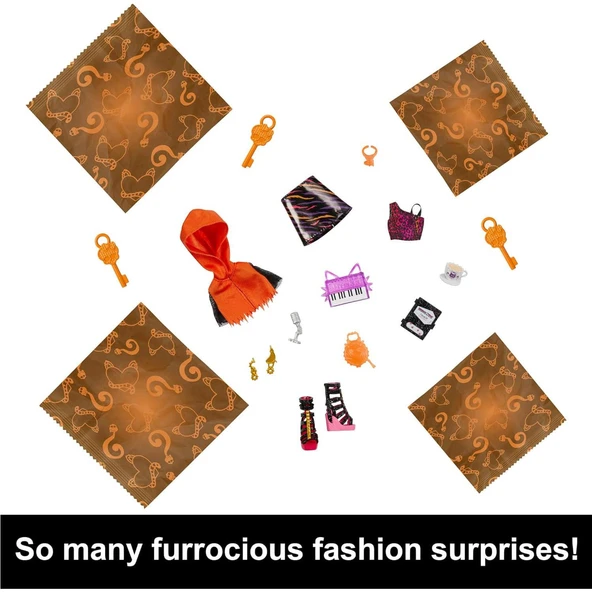 Orjinal Monster High Bebekleri Gizemli Arkadaşlar Neon Monster High Seri 3 Bebekleri Toralei - 3