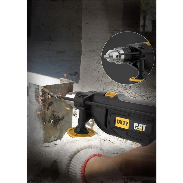 CAT DX17.1 750Watt 13mm Profesyonel Darbeli Matkap + 8 Parça Aksesuar - 9
