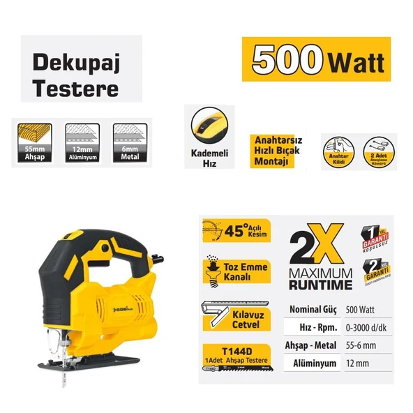 SGS 5192 DEKUPAJ TESTERE 500 WATT - 4