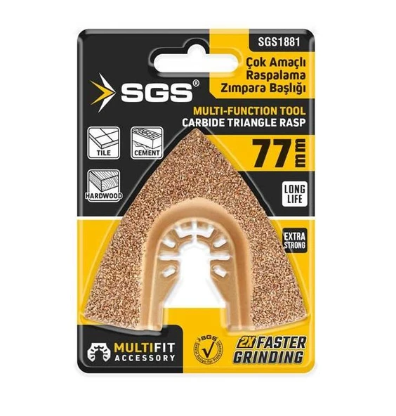 SGS 1881 MULTI-TOOLS KESİCİ VE RASPALAMA ZIMPARA BAŞLIĞI KARBÜR 77MM - 3