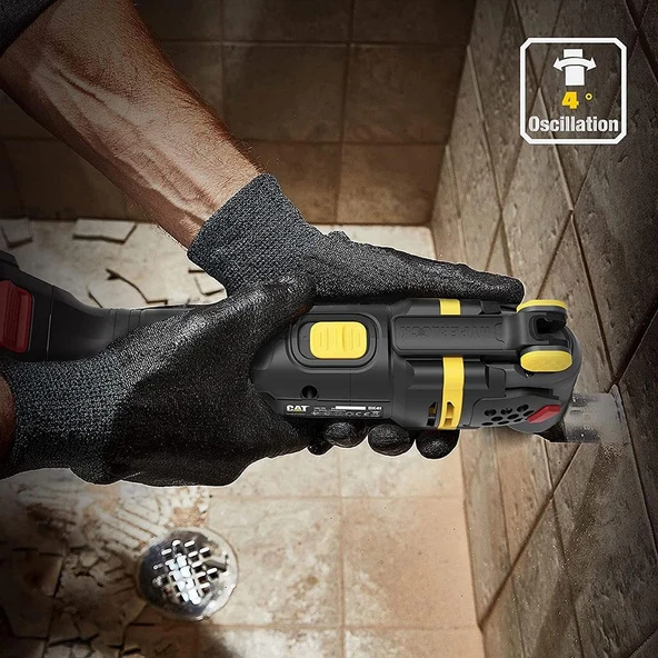CAT DX41B 18Volt Kömürsüz Profesyonel Çok Amaçlı Devir Ayarlı Raspalama+14 Adet Aksesuar (Akü Dahil Değildir) - 10