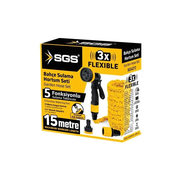 SGS 5472 7 FONKSİYONLU BAHÇE SULAMA HORTUM SETİ (5-15 Metre) - 3