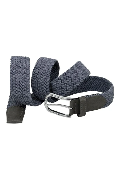 Antrasit Füme Elastik Esnek Unisex Örgü Kemer - 8500-17 - Resim 4