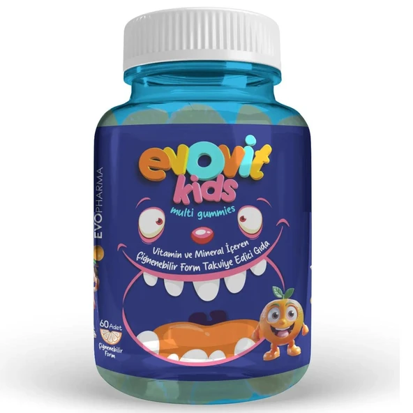 Evovit Kids Multi Gummies 60 Çiğnenebilir Jel Form